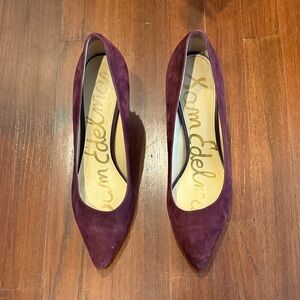 Sam Edelman Women's Plum Suede Heels